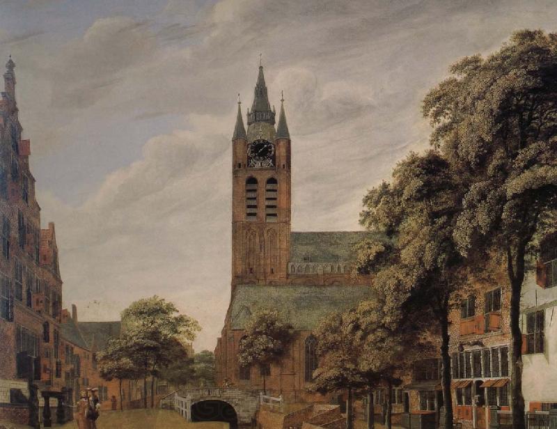 Jan van der Heyden Scenic old church Norge oil painting art